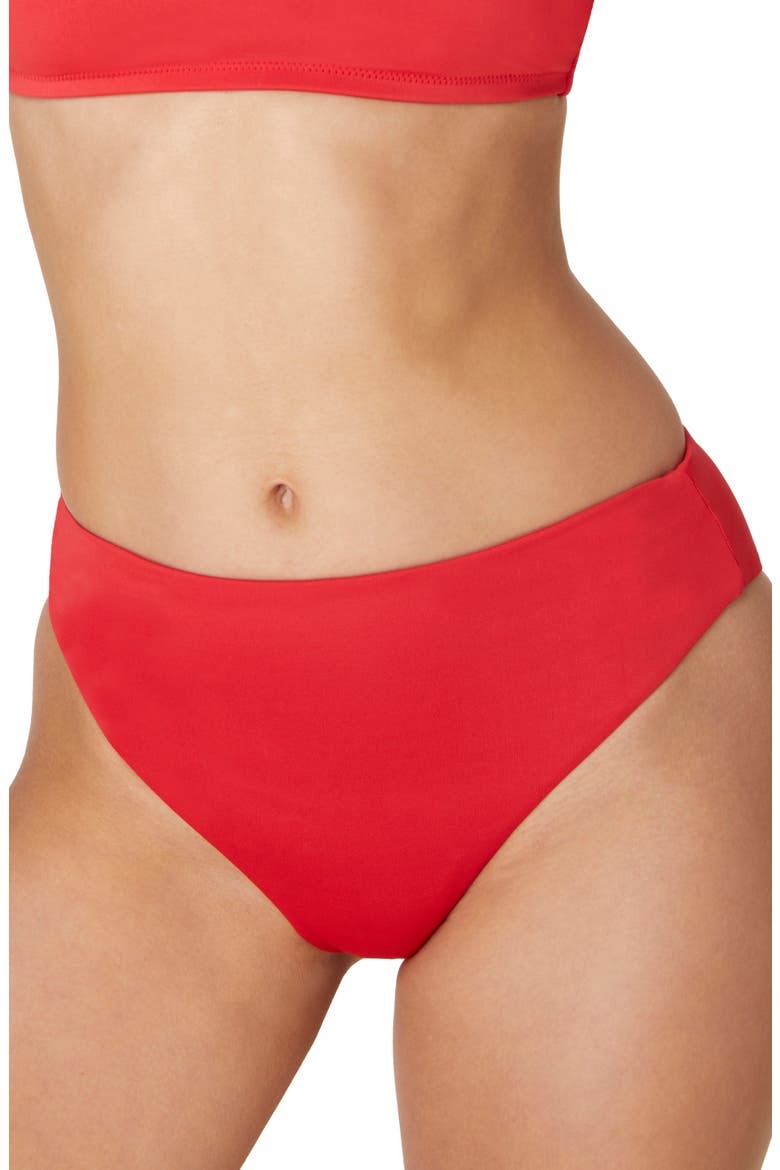 The '90s High Waist Bikini Bottoms, Main, color, CHERRY RED