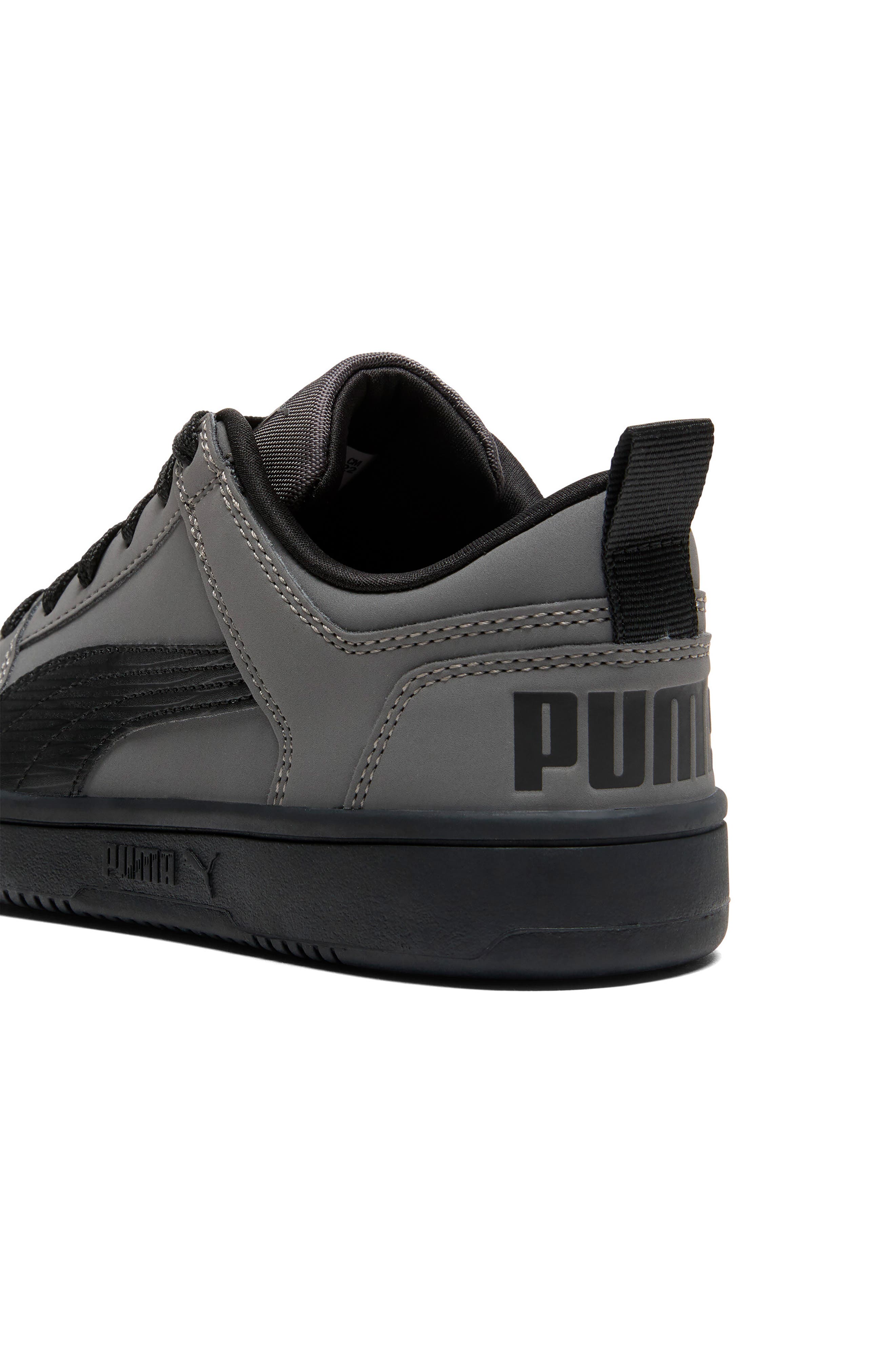 PUMA Kids' Rebound Layup Low Top Sneaker, Alternate, color, Cool Dark Gray/ Puma Black