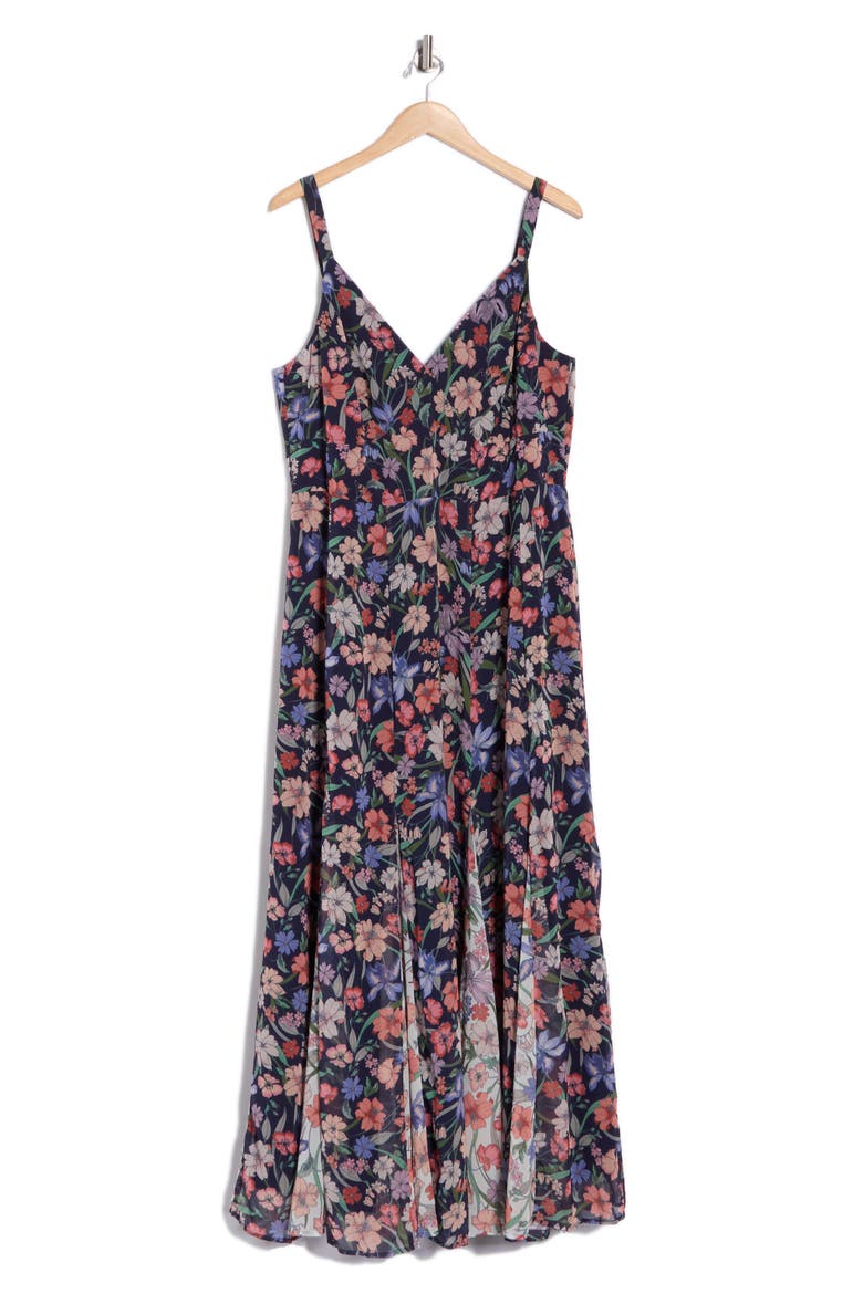 Belinna Floral Cocktail Dress, Alternate, color, NAVY MULTI