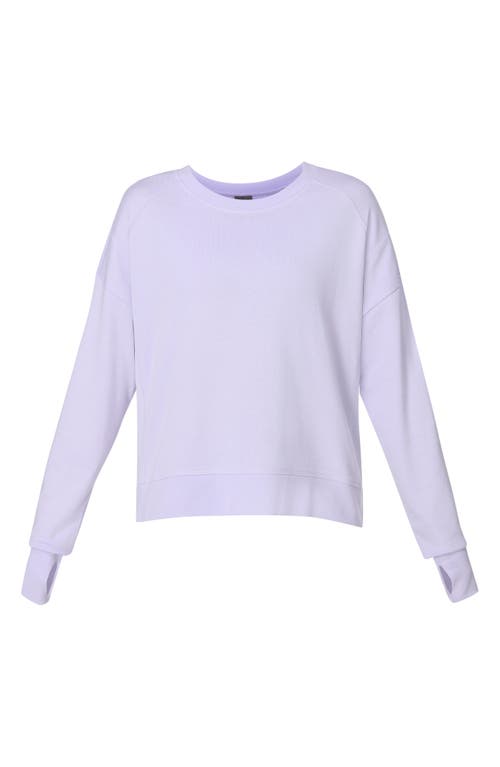 Sweaty Betty After Class Cotton Blend Crop Sweatshirt In Purple