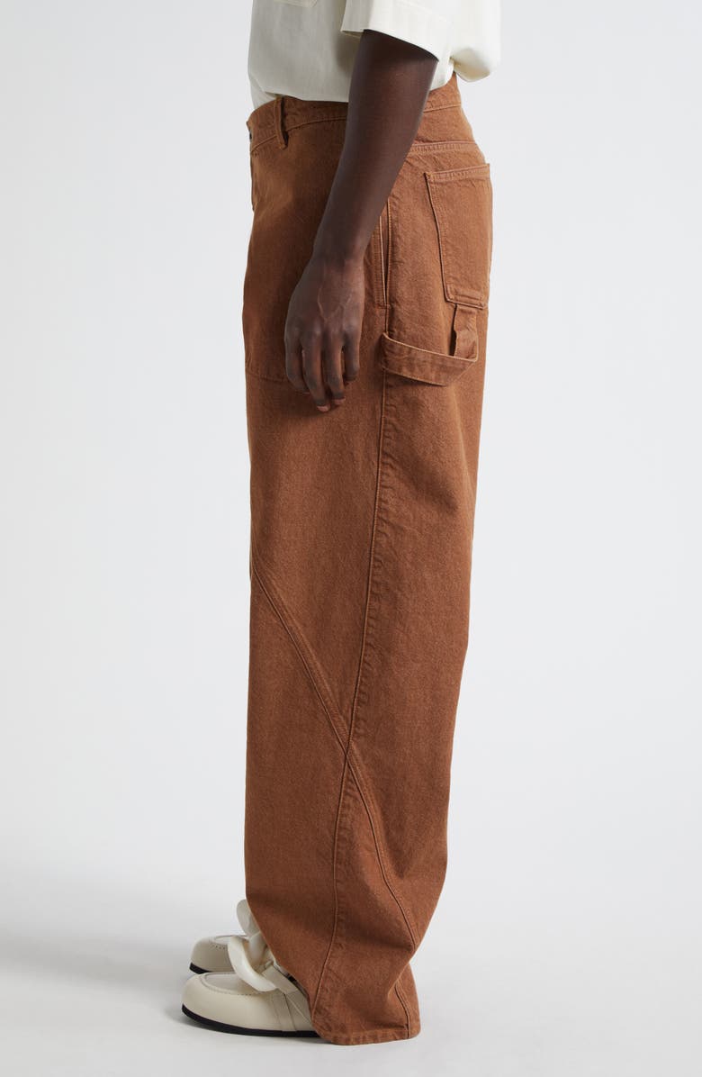JW Anderson Aged Twisted Workwear Jeans, Alternate, color,