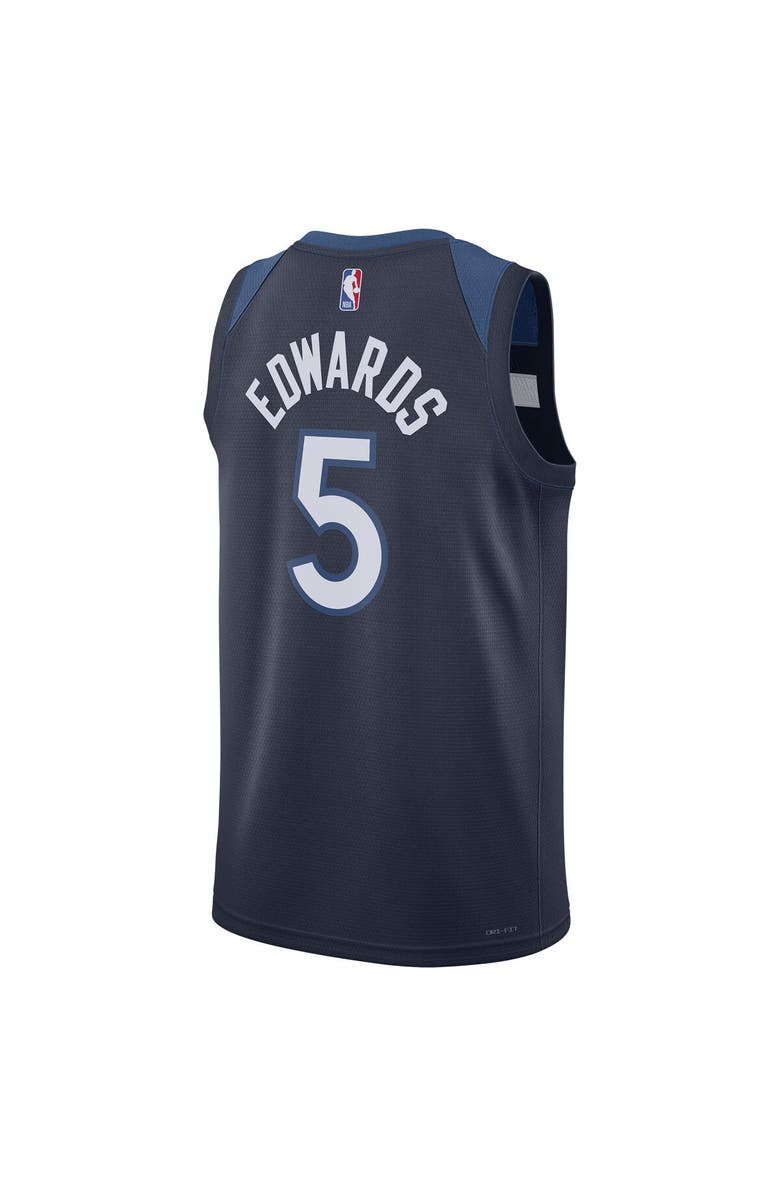 Nike Unisex Nike Anthony Edwards Navy Minnesota Timberwolves Swingman Jersey - Icon Edition, Alternate, color, Navy