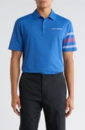 Callaway Triple Stripe Track Sleeve Golf Polo
