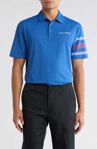 Callaway Triple Stripe Track Sleeve Golf Polo