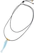 Madewell Fish Charm Leather Cord Necklace