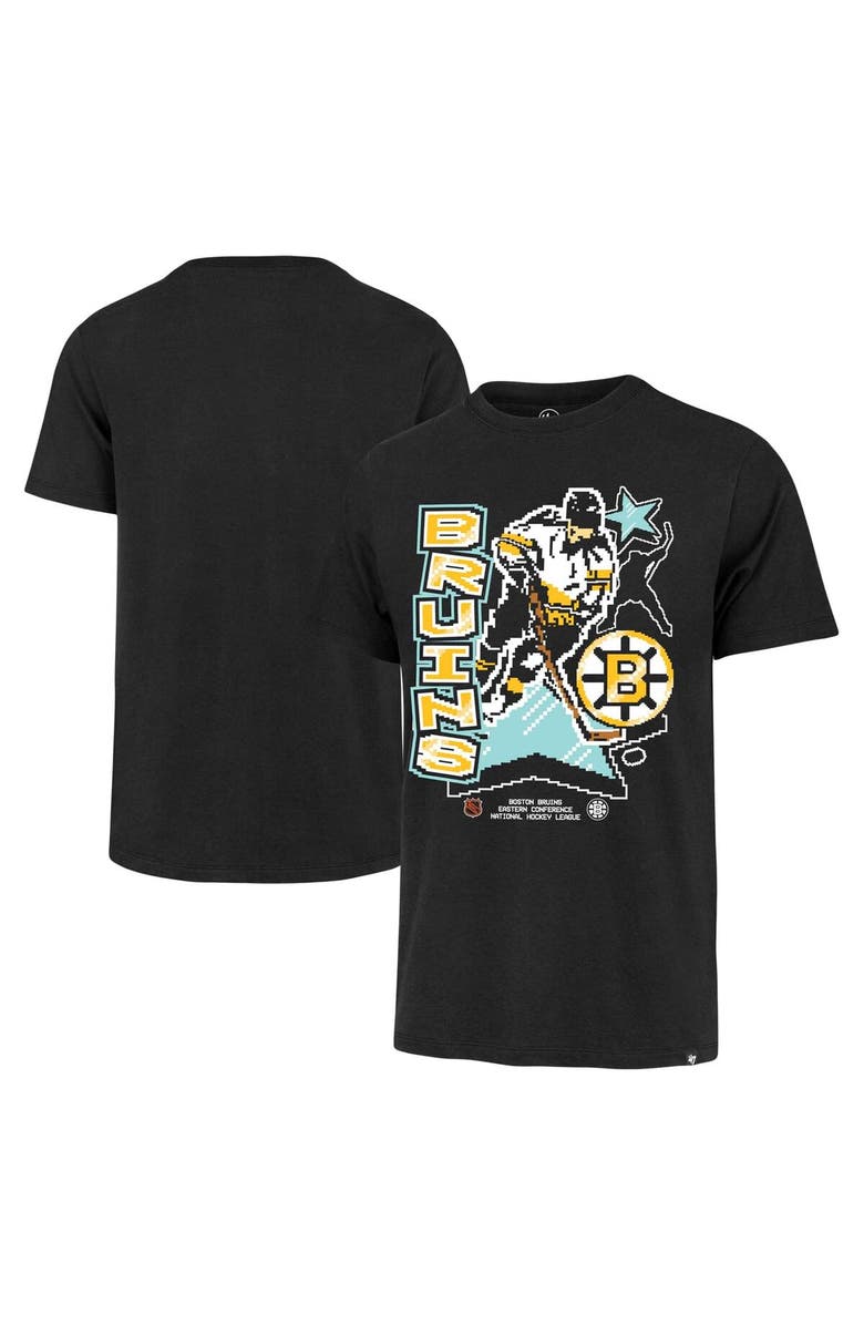 '47 Men's '47 Black Boston Bruins Lamp Lighter Franklin T-Shirt, Main, color, 