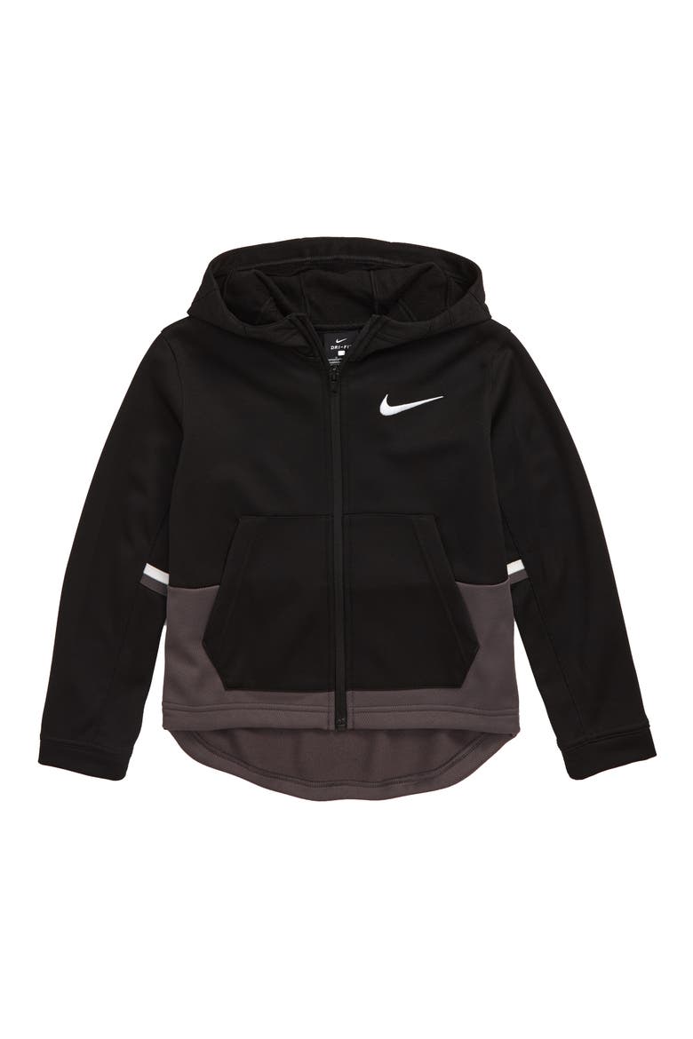 Therma Elite Dri-FIT Zip Hoodie, Main, color, BLACK