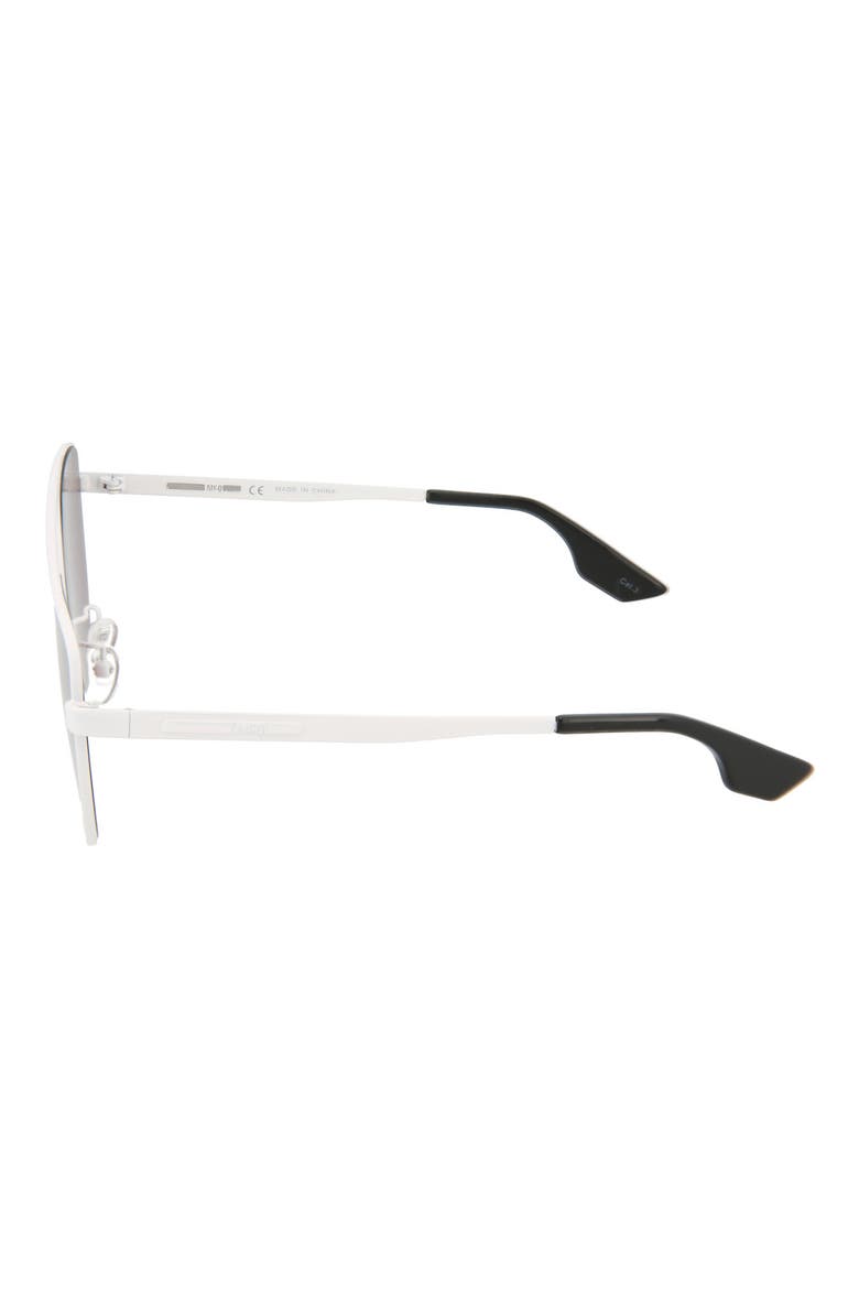 58mm Cat Eye Sunglasses, Alternate, color, WHITE WHITE/ PNK