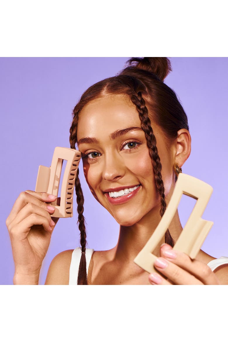 Rectangle Claw Clip Duo, Alternate, color, Pink