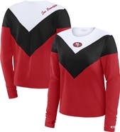 WEAR by Erin Andrews Women's WEAR by Erin Andrews Scarlet/Black San Francisco 49ers Plus Size Chevron Tri-Blend Long Sleeve T-Shirt