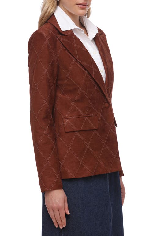 Bagatelle Faux Suede Blazer In Brown