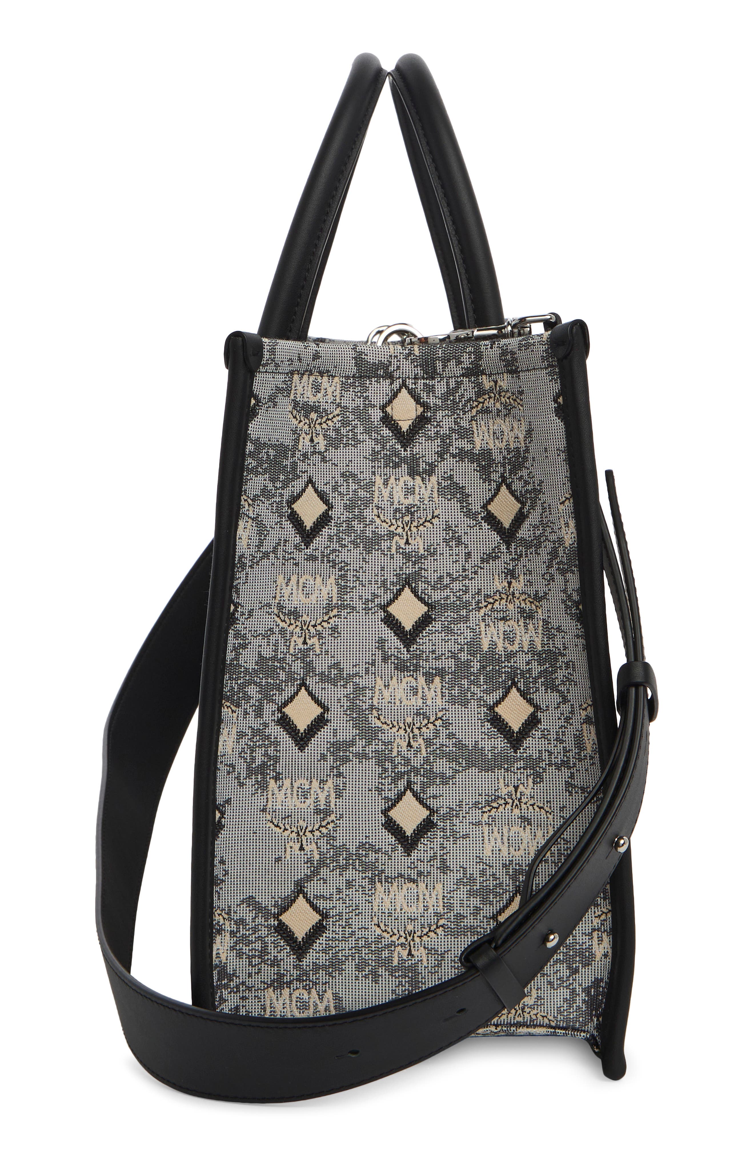 MCM Aren Tote, Alternate, color, Grey