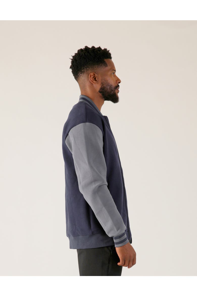 Bomber Jacket, Alternate, color, Navy/Carbon