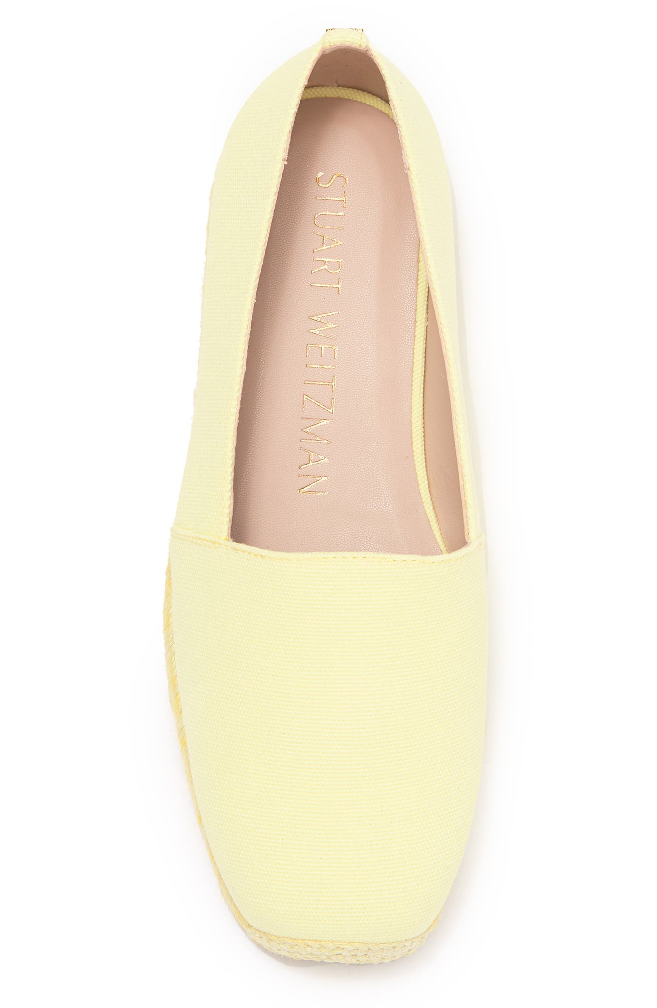 Stuart Weitzman Dree Espadrille Flat, Alternate, color, Pale Yellow