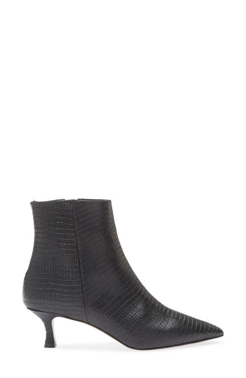 Bruno Magli Francesca Pointed Toe Kitten Heel Bootie In Black