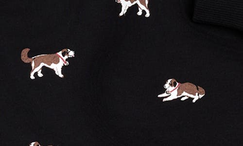 Miles The Label Saint Bernard Print Sweatshirt & Joggers Set In Black