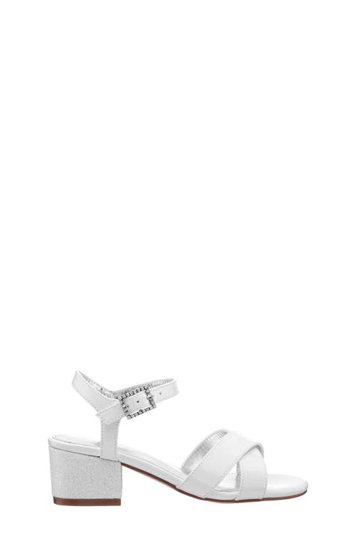 Nina Little Girls Block Heel Dress Sandals In White