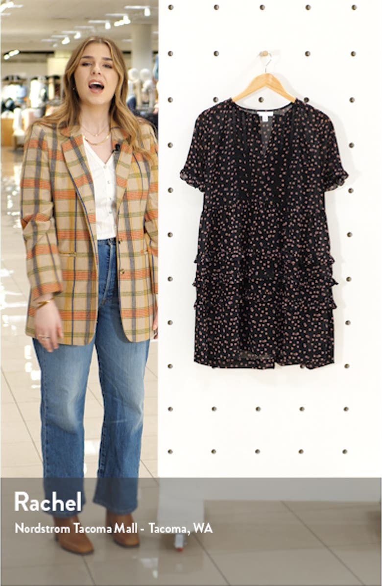 Ditsy Ladder Trim Mini Dress, sales video thumbnail