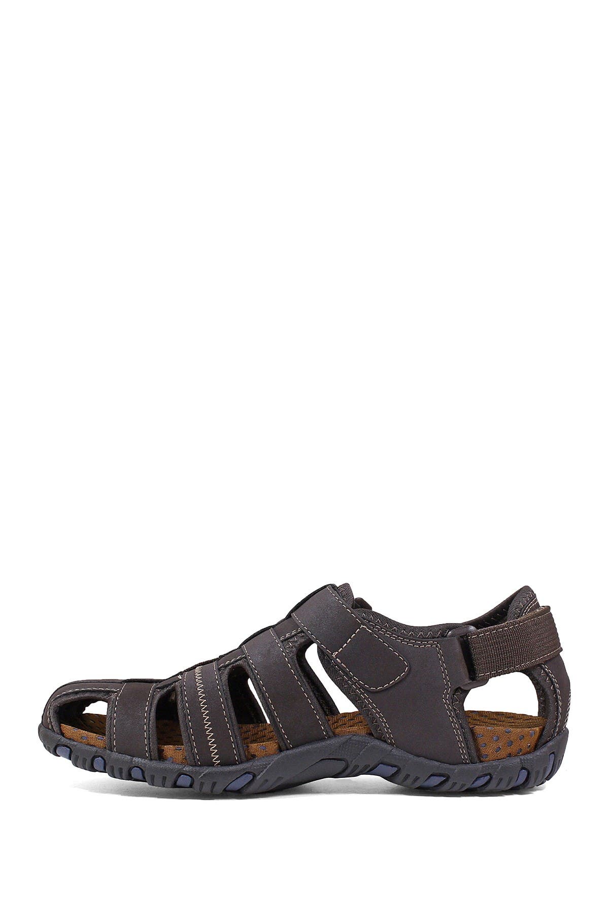 NUNN BUSH Rio Bravo Closed Toe Fisherman Sandal - Wide Width Available, Alternate, color, Brown