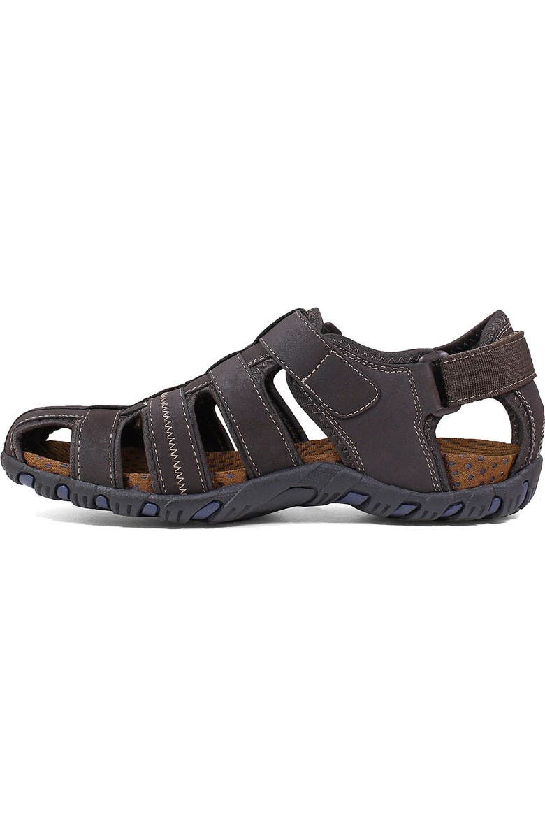 NUNN BUSH Rio Bravo Closed Toe Fisherman Sandal - Wide Width Available, Alternate, color, Brown