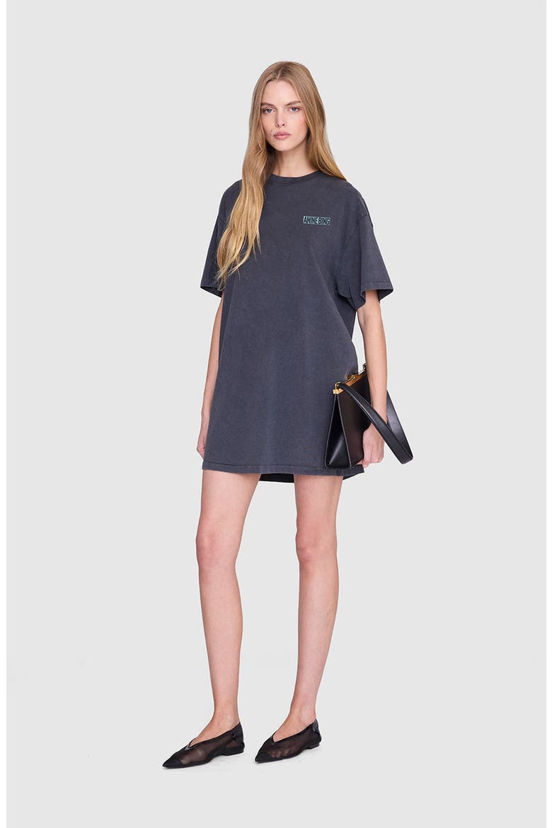 Beth Mini Dress, Main, color, Washed Black Palm