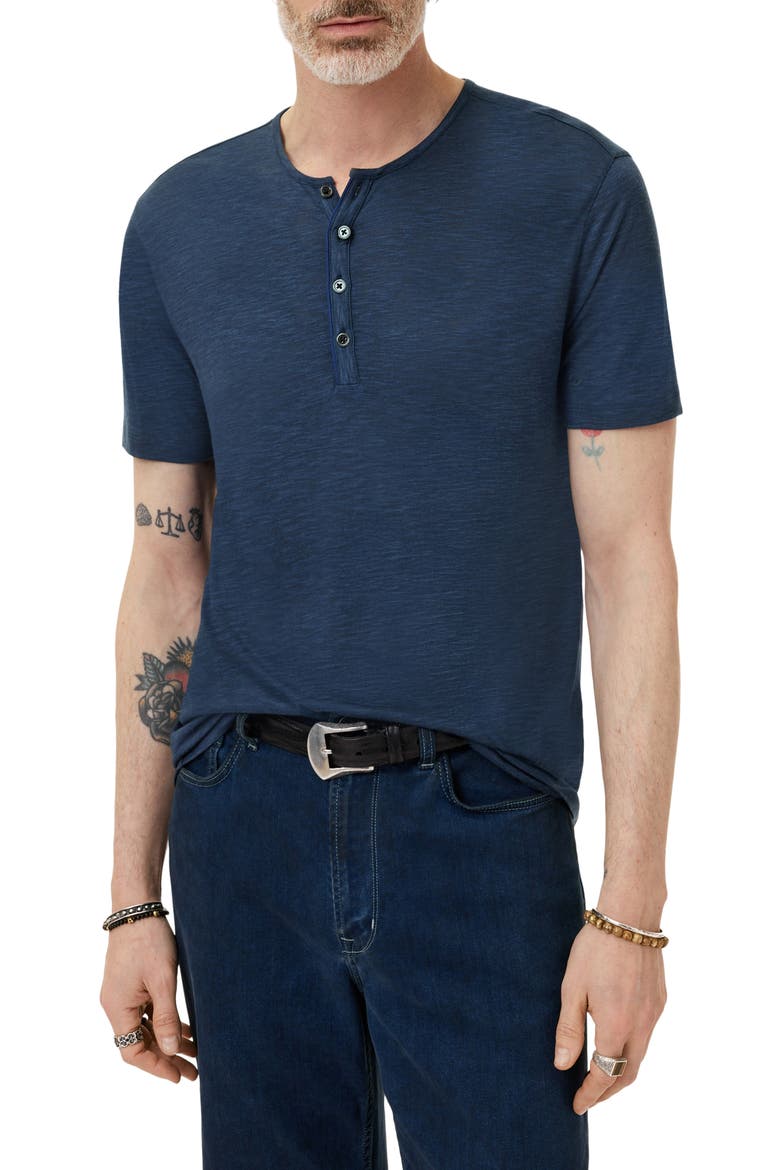 Biello Slim Fit Henley Top, Main, color, PACIFIC BLUE