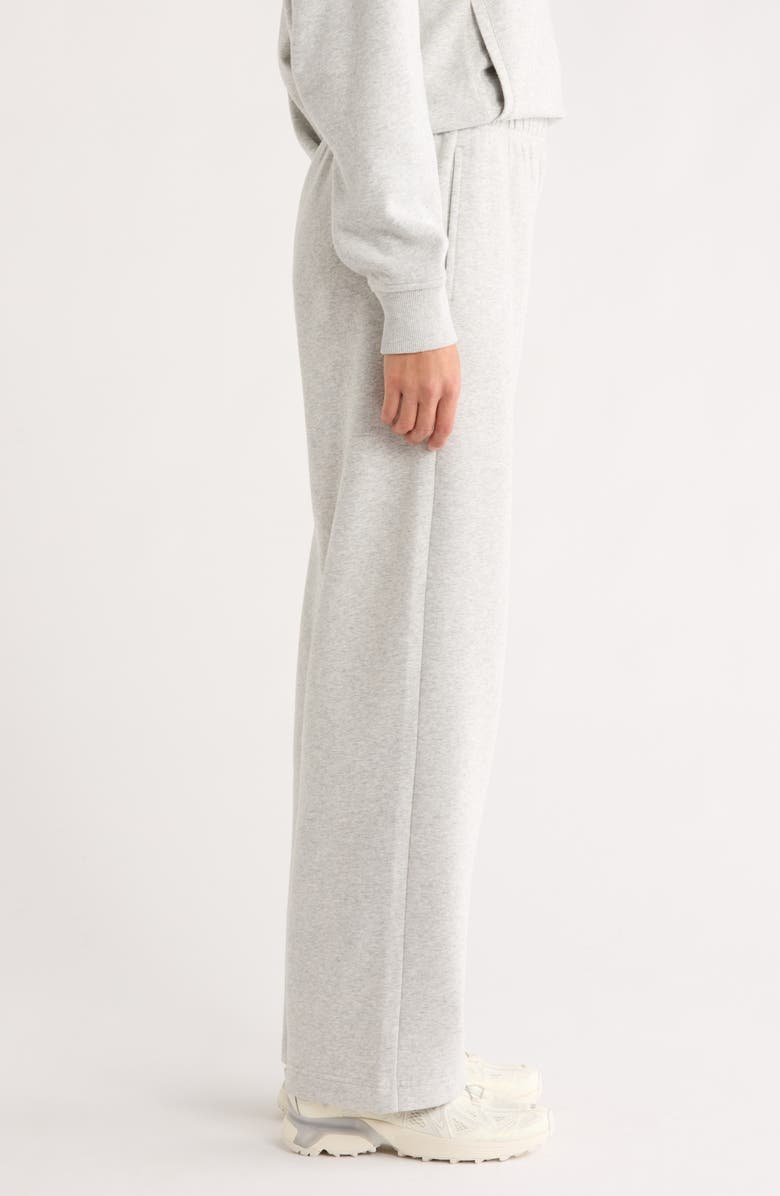 Zella Ultracozy Fleece Straight Leg Sweatpants, Alternate, color, Grey Light Heather