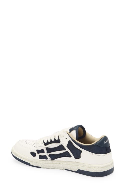 Amiri Denim Skel Low Top Sneaker In White