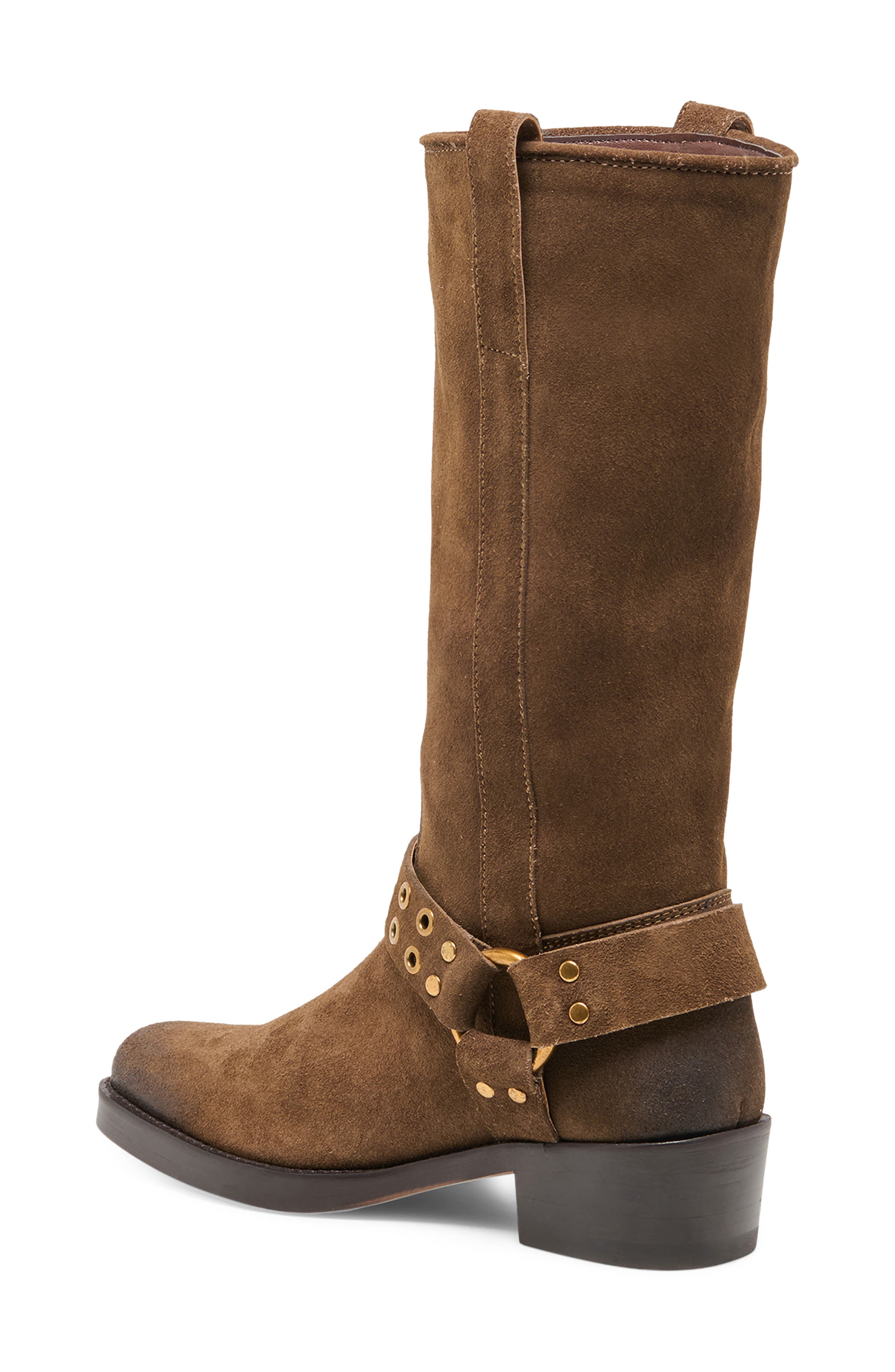 Rusty Tall Boot, Alternate, color, CHOCOLATE SUEDE