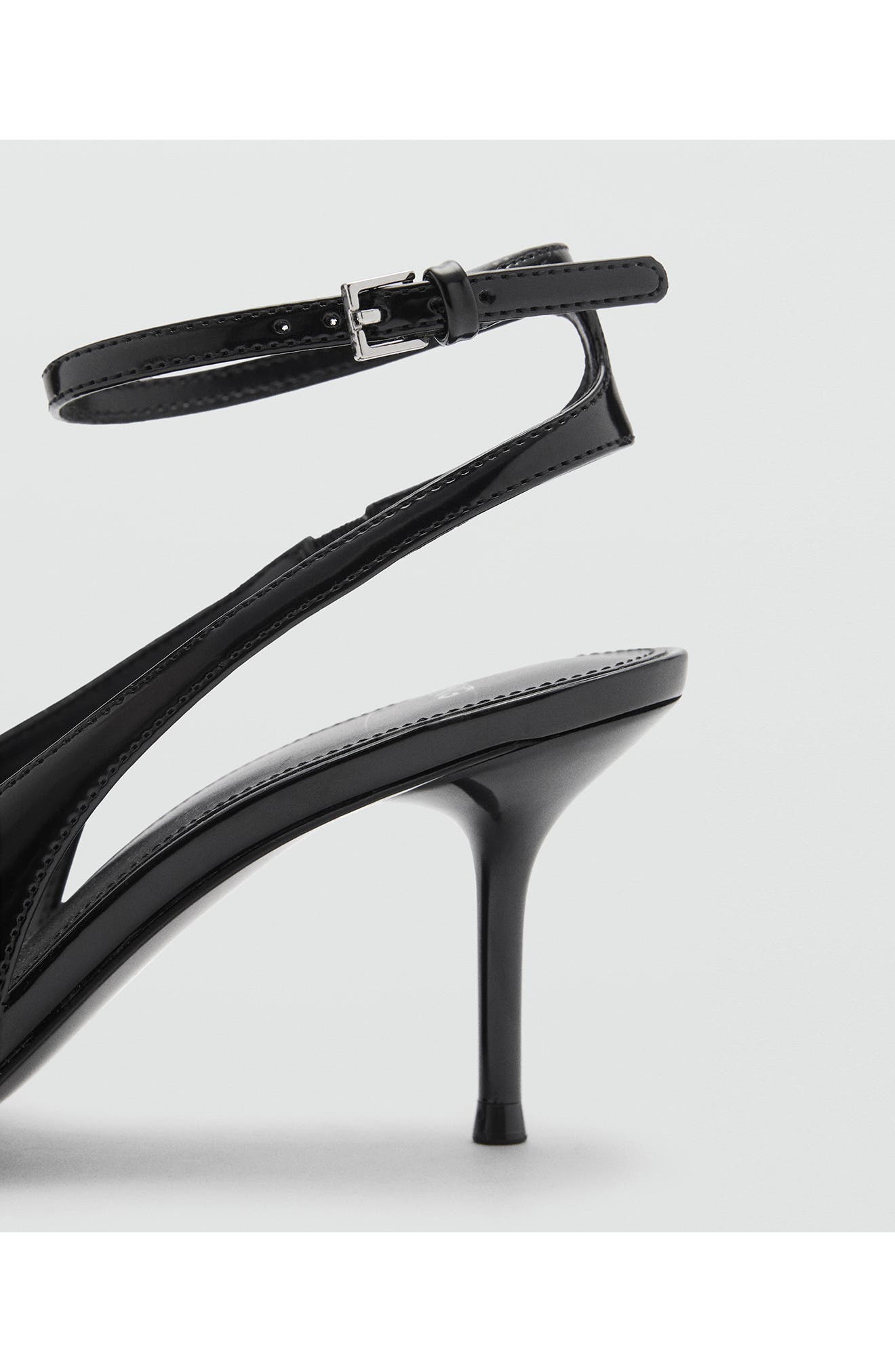MANGO Ankle Strap Pointed Toe Pump, Alternate, color, 