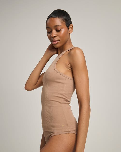 Nudea The Organic Cotton Classic Tank In Brown