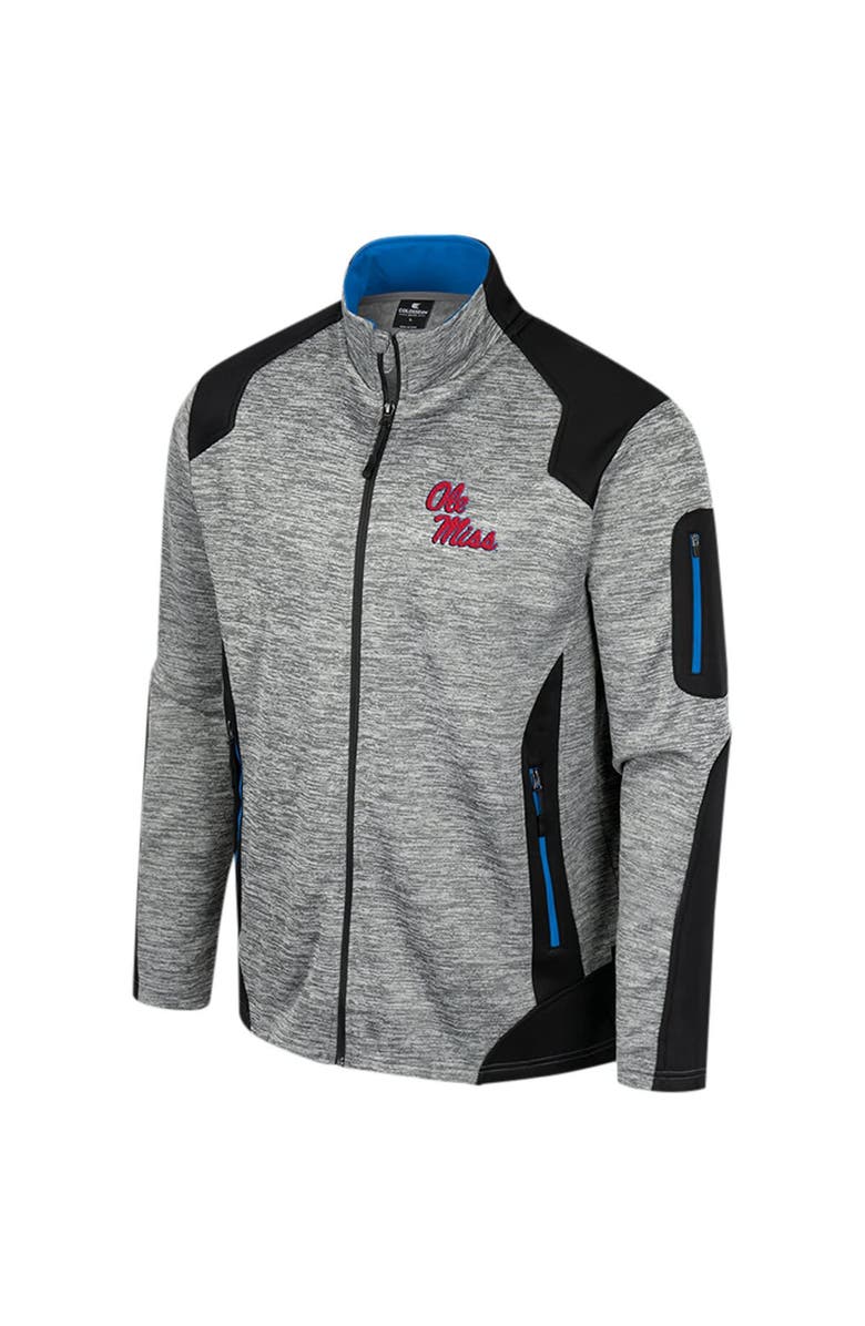 COLOSSEUM Men's Colosseum Gray Ole Miss Rebels Silberman Color Block Full-Zip Jacket, Alternate, color, 
