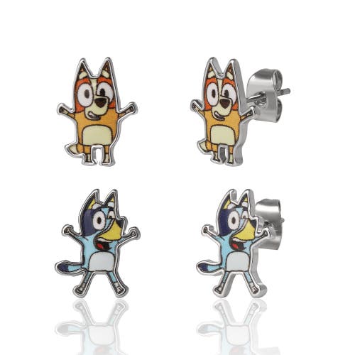 Bluey 4-pack Stud Earrings Set In Multi
