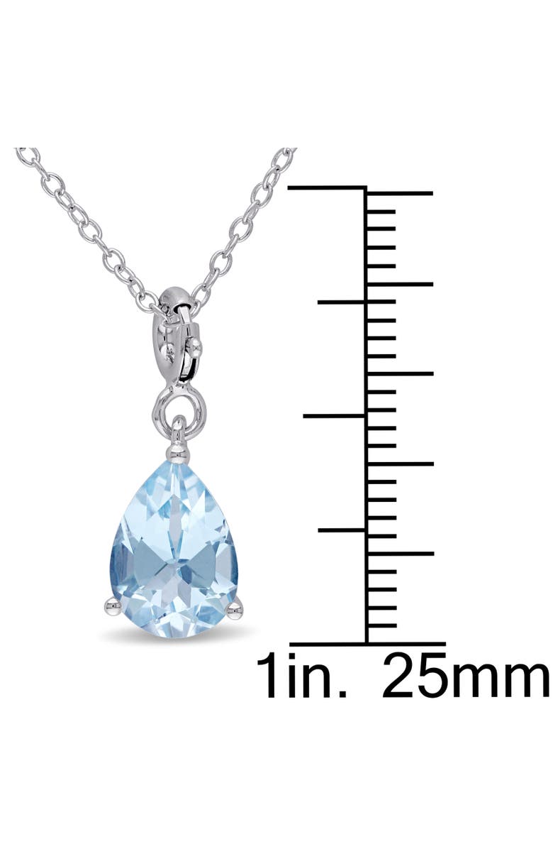 Julianna B. Gemstone Teardrop Enhancer Charm Pendant Sterling Silver, Alternate, color,