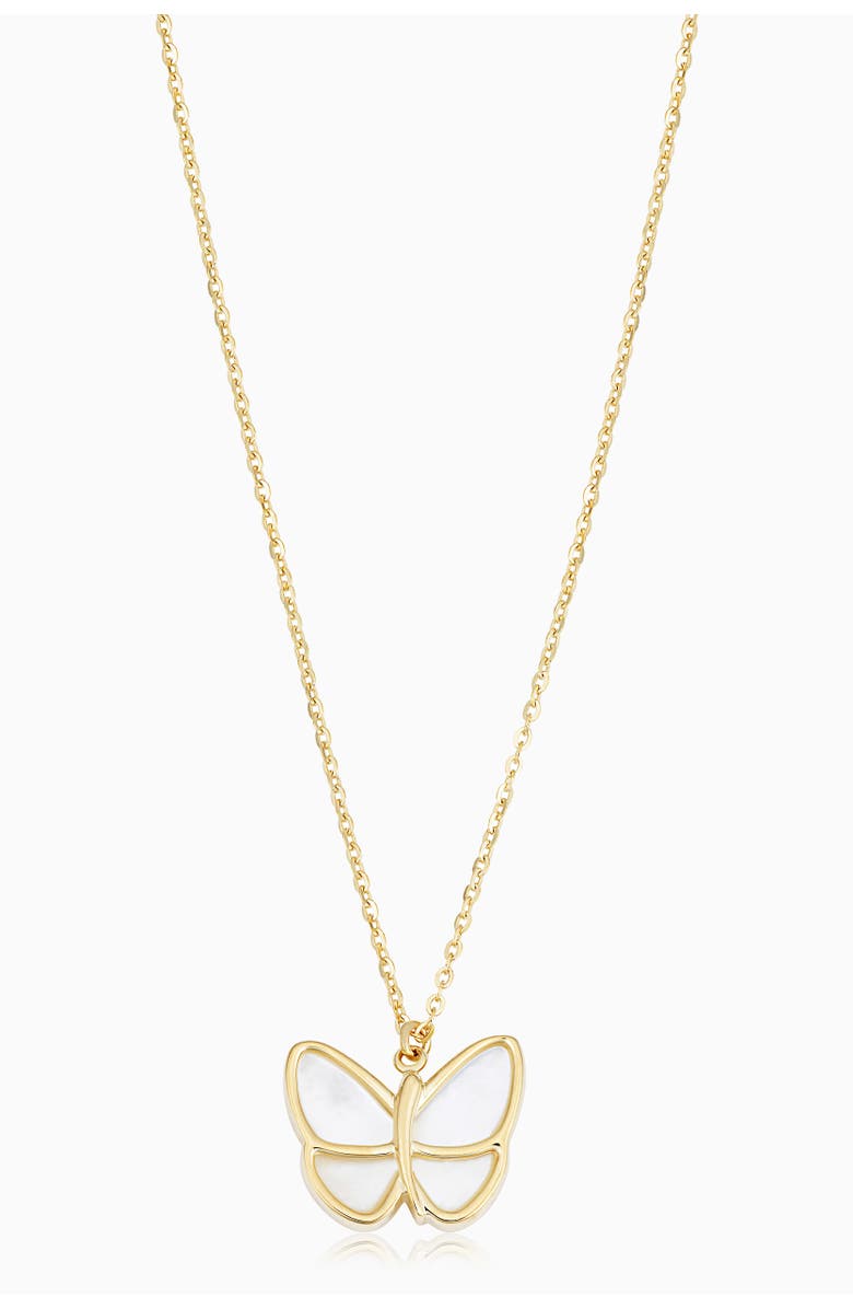 Oradina 14K Yellow Gold Flutter By Necklace, Main, color, Yellow Gold