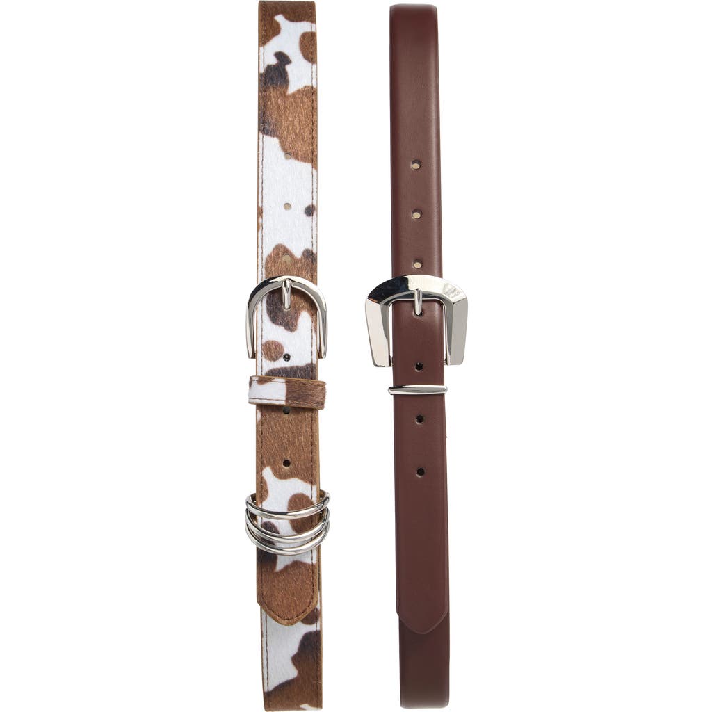 Vince Camuto Assorted Set Of 2 Belts In Brown