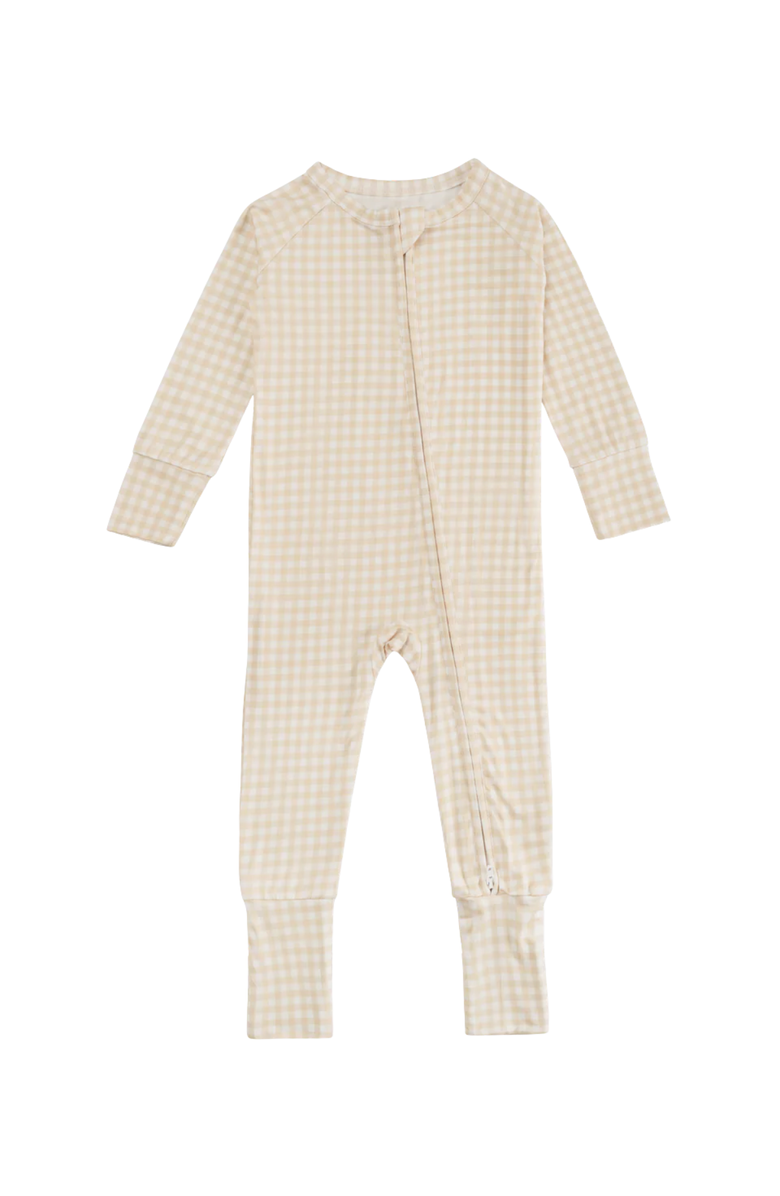 Motette Long Sleeve and Pajama Sleeper, Alternate, color, Sandstone Gingham