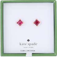Kate Spade New York asscher cut crystal stud earrings