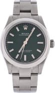Pre-Owned Rolex Oyster Perpetual Green Automatic Watch Stainless Steel 31