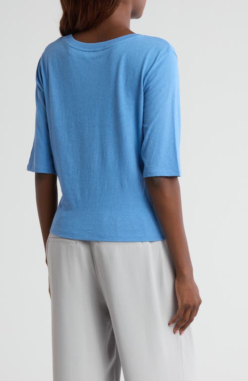 Shop Vince Relaxed Elbow Sleeve T-shirt In Pool