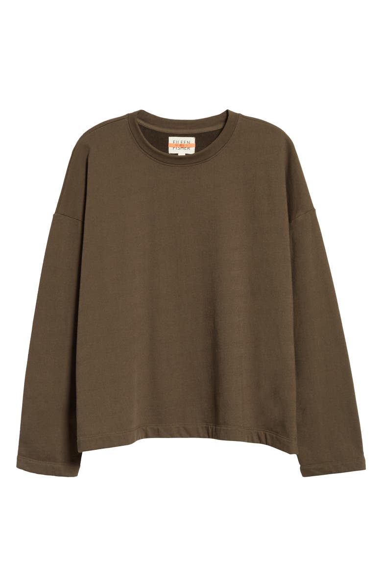 Eileen Fisher Organic Cotton Terry Boxy Pullover, Main, color, 