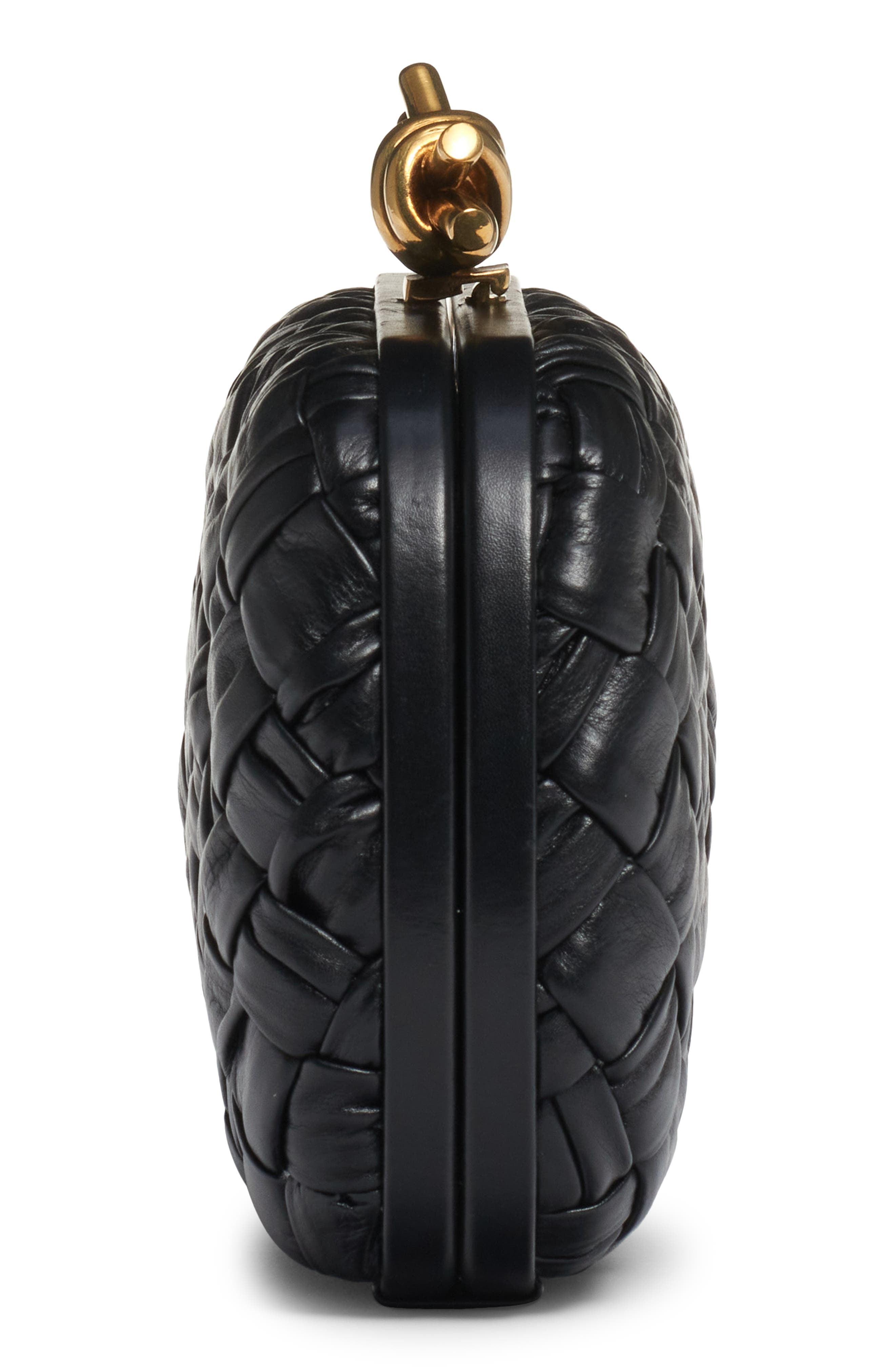 Bottega Veneta Knot Clasp Intrecciato Leather Minaudière, Alternate, color, 