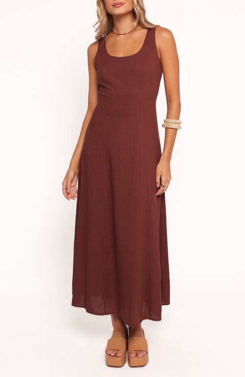 Tatum Sleeveless Linen Blend Maxi Dress
