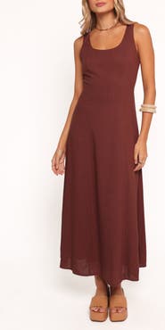 Petal 
Pup Tatum Sleeveless Linen Blend Maxi Dress