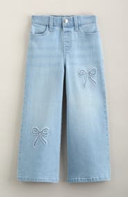 Tucker + Tate Kids' Bow Wide Leg Jeans