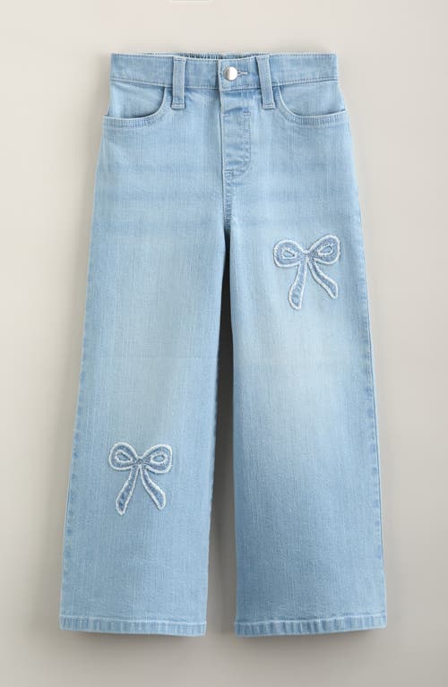 Tucker + Tate Kids' Bow Wide Leg Jeans In Blue