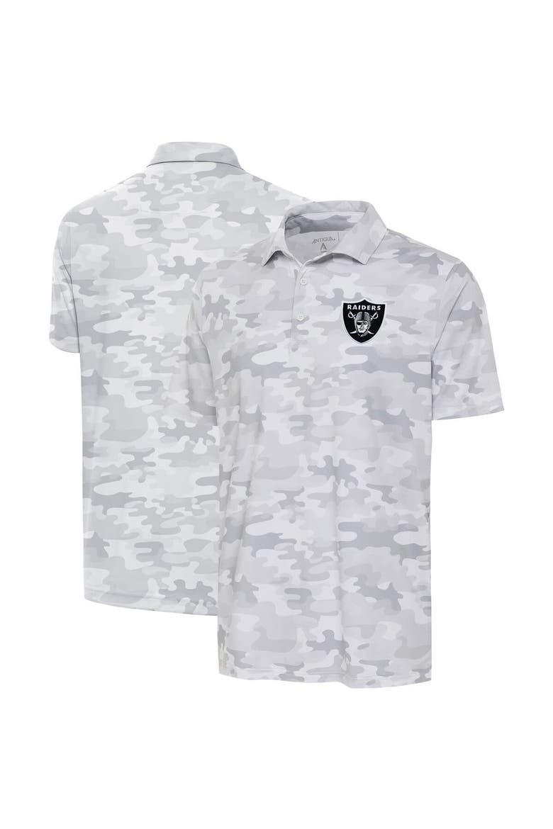 Men's Antigua White Las Vegas Raiders Collide Polo, Main, color, White