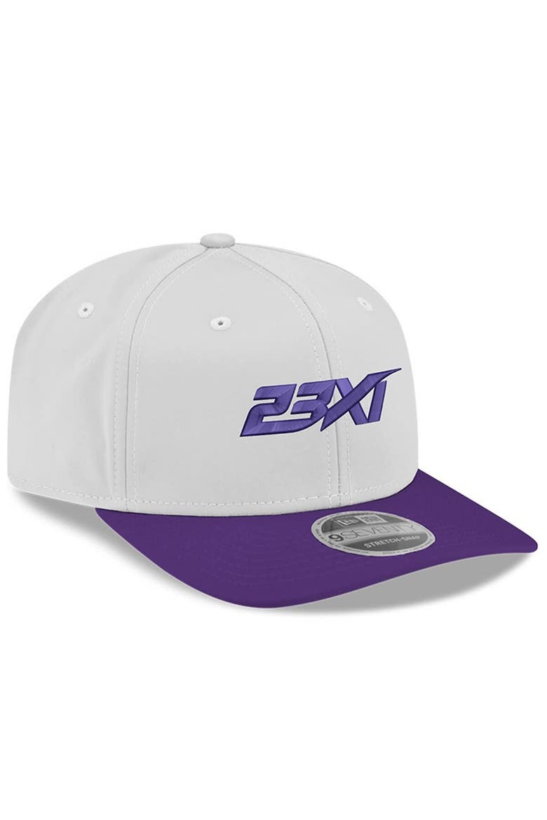 Men's New Era White/Purple 23XI Racing 9SEVENTY Team Adjustable Hat, Alternate, color, White
