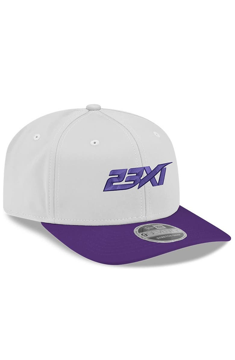 New Era Men's New Era White/Purple 23XI Racing 9SEVENTY Team Adjustable Hat, Alternate, color, 