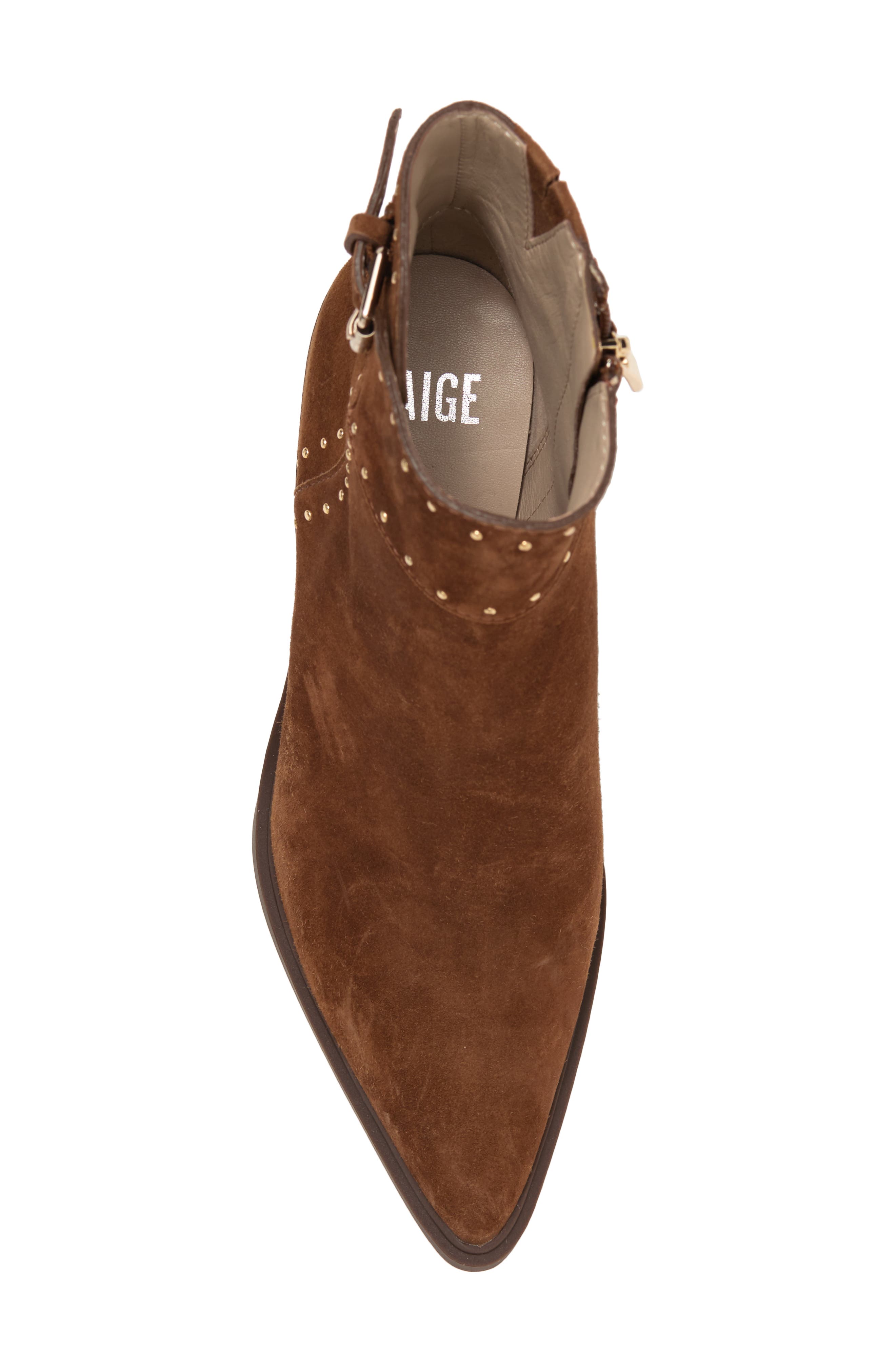 PAIGE Giselle Studded Block Heel Bootie, Alternate, color, 